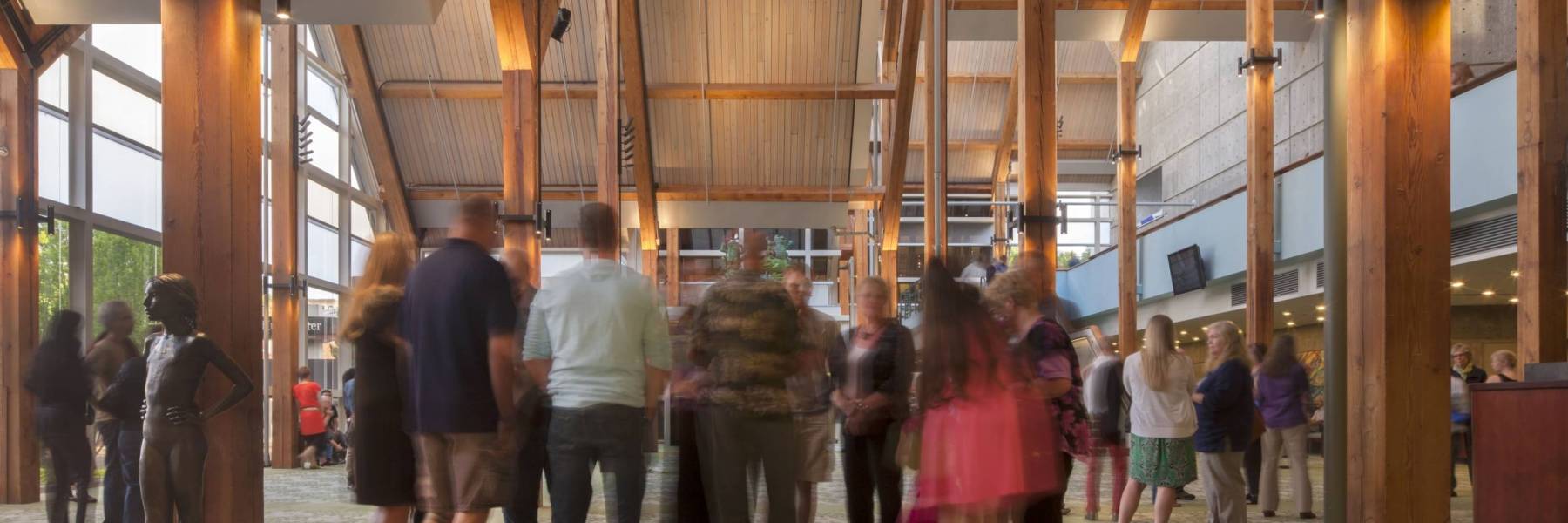 Patrons in Hult Center Lobby