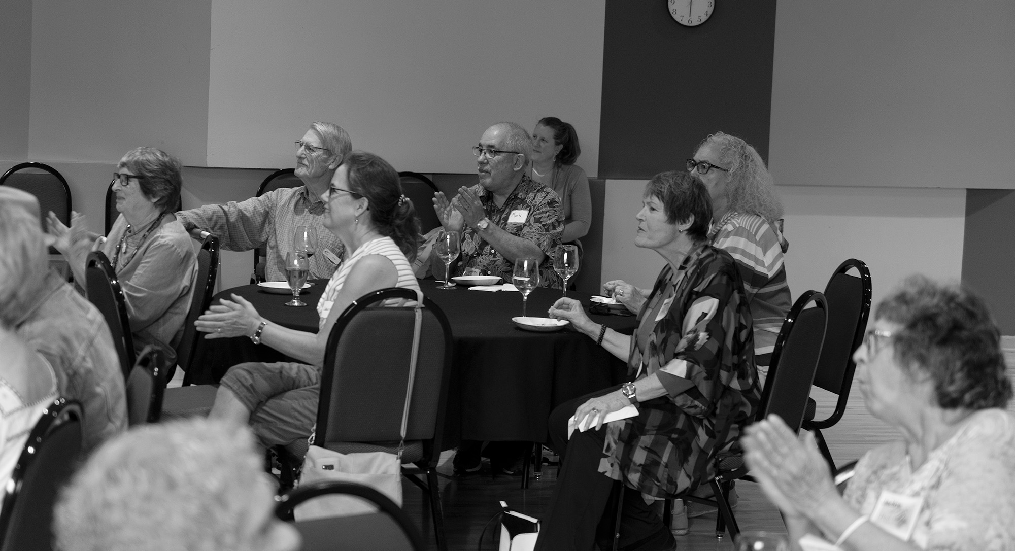 Image of people clapping at the Arts Ambassadors end of year celebration